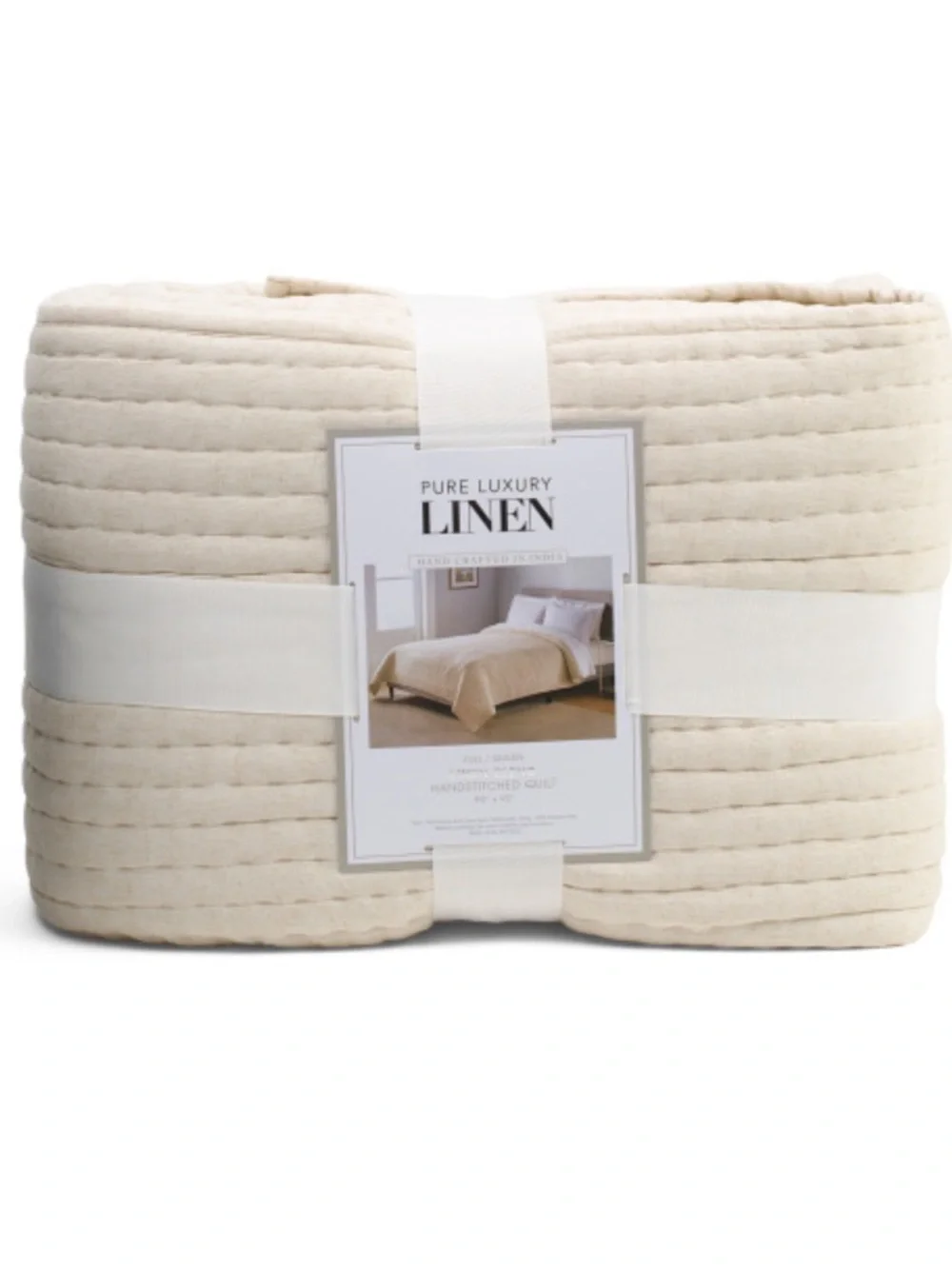 Pure Luxury Linen Blend Cream Quilt